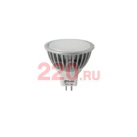 Светодиодные лампы Гаусс LED GAUSS MR16 5W GU5.3 AC220-240V 2700K FROST, мощность аналогичной лампы накаливания - 50 Вт в каталоге электрики 220.ru, артикул GSS-EB101505105