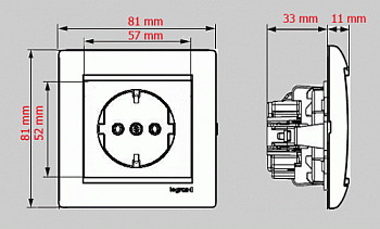 Установочные размеры Legrand Valena