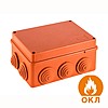 Коробка огн. E60-E90, о/п 150х110х70, без галогена, 10 вых., IP55, 3P, (0, 15-2, 5мм2), цвет оранж, JBS150, Экопласт - 43009HF