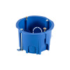 Коробка установочная (подрозетник) для г/к, синяя, 68x45мм, межцентр 71 мм, полипропилен, с металлическими лапками на винтах, Экопласт - 44663