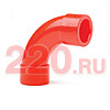 Поворот 90гр., для аспирационной системы D25мм (10шт), АБС, цвет красный, Экопласт - 49125-10
