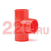 Тройник для аспирационной системы D25мм (10шт), АБС, цвет красный, Экопласт - 49325-10