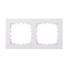 Рамка 2-постовая (двойная) цвет белый, FLAT, 153х82х10 мм - 844204-1