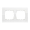 Рамка 2-постовая, натуральное стекло, цвет белый LK80, LK60 - 844213-1
