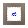Рамка 5-постовая, натуральное стекло, цвет серо-коричневый LK80, LK60 - 844519-1