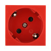 Розетка с заземляющими контактами, с защитными шторками, 16 А, 250 В, под углом 45 градусов (красная) LK45 - 851207