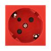 Розетка с заземляющими контактами, с защитными шторками, 16 А, 250 В, под углом 45 градусов с ключом (красный) LK45 - 851607