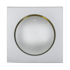 Накладка светорегулятора с желтой круговой подсветкой (серебристый металлик) LK60 - 867103-1