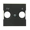 Накладка для TV-R розетки, 2-модульная, ABB Zenit, цвет антрацит - AB-N2250.8AN