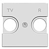 Накладка для TV-R розетки, 2-модульная, ABB Zenit, цвет альпийский белый - AB-N2250.8BL
