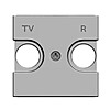 Накладка для TV-R розетки, 2-модульная, ABB Zenit, цвет серебристый - AB-N2250.8PL