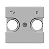 Накладка для TV-R розетки, 2-модульная, ABB Zenit, цвет серебристый - AB-N2250.8PL