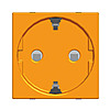 Розетка SCHUKO с заземлением для специальных сетей, со шторками, 16А / 250В, ABB Zenit, цвет оранжевый - AB-N2288NA