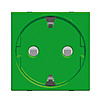 Розетка SCHUKO с заземлением для специальных сетей, со шторками, 16А / 250В, ABB Zenit, цвет зелёный - AB-N2288VD
