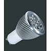 Светодиодная лампа, GU10, Напряжение: AC90-260 V, 4 x 1 W, Угол излучения: 40 град., Цветовая температура: 3200K, упаковка 5 шт. - DN-04-0023-16281-LD