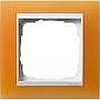 Рамка одинарная вставка белая Event Матовый оранжевый, Gira System 55 EVENT - G0211397