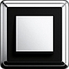 Рамка одинарная Gira ClassiX хром/черный, System 55 (Гира Классик) - G0211642