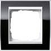Рамка одинарная вставка белая Event Clear черный, Gira System 55 EVENT - G0211733