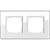 Рамка двойная GIRA Esprit белое стекло, Гира Эсприт - G0212512