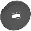 Накладка розетки моноблока 2К+З + USB графит, Legrand Celiane - LN-067950