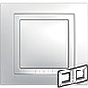 Рамка с декоративным элементом, двойная белый, Schneider Unica - SCMGU2.004.18
