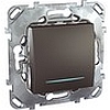 Одноклавишный выключатель без фиксации с инд. ламп, механизмы Unica Schneider - SCMGU5.206.12NZD