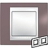Рамка горизонтальная, двойная хамелеон лиловый/ белый, Unica Хамелеон - SCMGU6.004.876