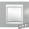 Рамка горизонтальная, тройная хамелеон серый/ белый, Unica Хамелеон - SCMGU6.006.865