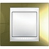Рамка одинарная золото беж вставка, Unica Хамелеон - SCMGU66.002.504