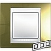 Рамка тройная золото беж вставка, Unica Хамелеон - SCMGU66.006.504