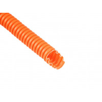 Труба ПНД гофрир. тяжелая, с зондом диам. 32 мм, цвет оранжевый, Экопласт в каталоге электрики 220.ru, артикул 21132-OR