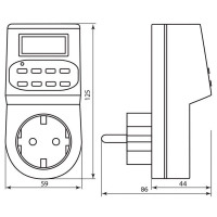 Розетка с таймером Feron TM22 недельная электронная мощность 3500W/16A в каталоге электрики 220.ru, артикул 23205