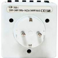 Розетка с таймером Feron TM21 недельная электронная мощность 3500W/16A в каталоге электрики 220.ru, артикул 23215