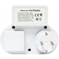 Розетка с таймером Feron TM25 недельная электронная мощность 3500W/16A в каталоге электрики 220.ru, артикул 23236