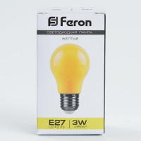 Лампа светодиодная Feron LB-375 E27 3W 230V желтый в каталоге электрики 220.ru, артикул 25921
