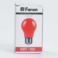 Лампа светодиодная Feron LB-375 E27 3W 230V красный в каталоге электрики 220.ru, артикул 25924