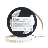 Светодиодная LED лента Feron LS606, 60SMD(5050)/m 14.4W/m 12V 5m 3000К в каталоге электрики 220.ru, артикул 27646