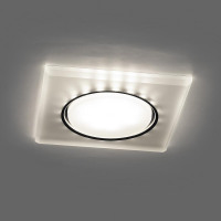 Светильник встраиваемый с белой LED подсветкой Feron CD5022 потолочный GX53 без лампы, белый матовый в каталоге электрики 220.ru, артикул 32661
