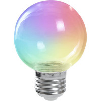Лампа светодиодная Feron LB-371 Шар прозрачный E27 3W RGB быстрая смена цвета в каталоге электрики 220.ru, артикул 38130