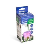 Лампа светодиодная для растений А60 Feron LB-7060 E27 10W 175-265V красно-синий спектр в каталоге электрики 220.ru, артикул 38275