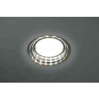 Светильник встраиваемый с белой LED подсветкой Feron CD5024 потолочный GX53 без лампы, матовый в каталоге электрики 220.ru, артикул 40524