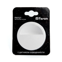 Светильник ночник Feron FN1121 0,5W 230V, белый в каталоге электрики 220.ru, артикул 41020