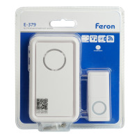 Звонок дверной беспроводной Feron E-379 Электрический 18 мелодий белый с питанием от батареек в каталоге электрики 220.ru, артикул 41435