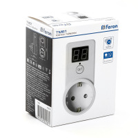 Розетка с таймером Feron TM61 обратного отсчета электронная мощность 2300W/10A в каталоге электрики 220.ru, артикул 41816