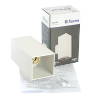 Светильник  настенный Feron ML1740 QUAD   MR16 35W, 230V, 2*GU10,  белый IP20 в каталоге электрики 220.ru, артикул 48428