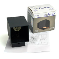 Светильник  настенный Feron ML1730 QUAD   MR16 35W, 230V, GU10,  чёрный IP20 в каталоге электрики 220.ru, артикул 48429