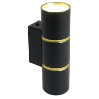 Светильник  настенный Feron ML1860 ZEN MR16 35W, 230V, 2*GU10, черный, золото IP20 в каталоге электрики 220.ru, артикул 48649