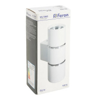 Светильник  настенный Feron ML1860 ZEN MR16 35W, 230V, 2*GU10, белый, хром IP20 в каталоге электрики 220.ru, артикул 48650