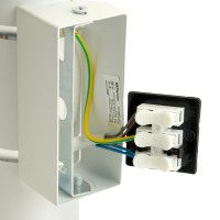 Светильник  настенный Feron ML1860 ZEN MR16 35W, 230V, 2*GU10, белый, хром IP20 в каталоге электрики 220.ru, артикул 48650