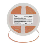 Светодиодная COB лента Feron LS630, 400SMD(2110)/ 7Вт/м 12V 5000*3*1.8мм красный, IP20 в каталоге электрики 220.ru, артикул 48952